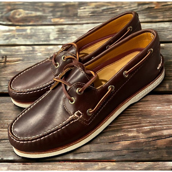Sperry Brown Classic Gold Cup Original 2-Eye Top Sider Boat Shoes Mens 8.5 NEW main image 7